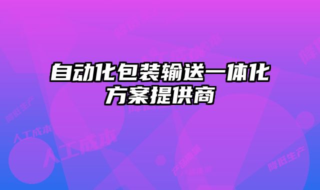 自動(dòng)化包裝輸送一體化方案提供商