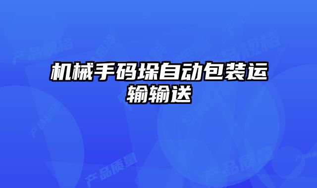 機(jī)械手碼垛自動(dòng)包裝運(yùn)輸輸送